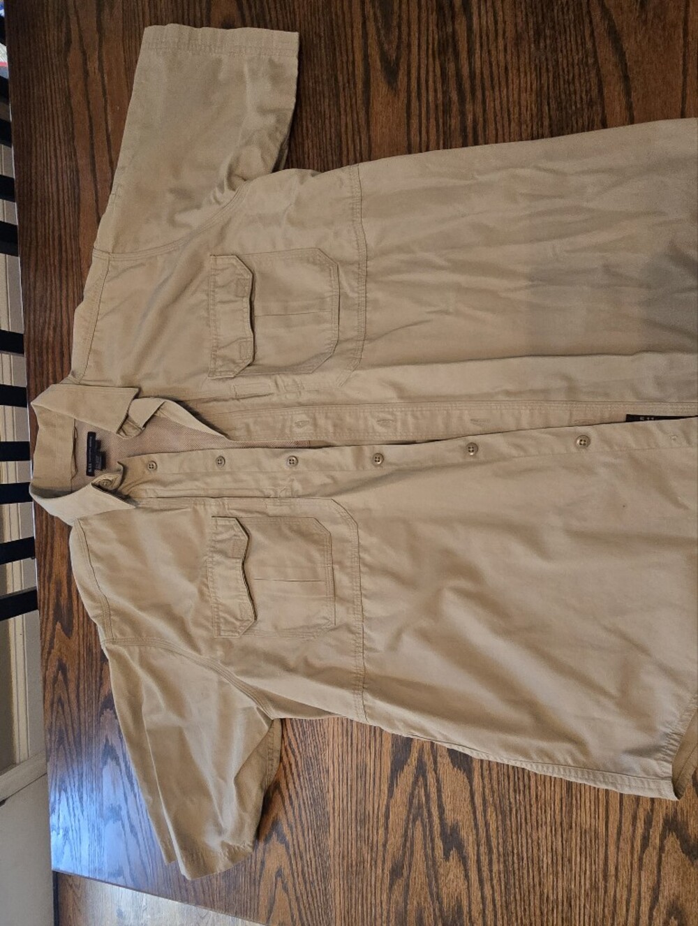 5.11 Tactical Men's Beige Button Short Sleeve